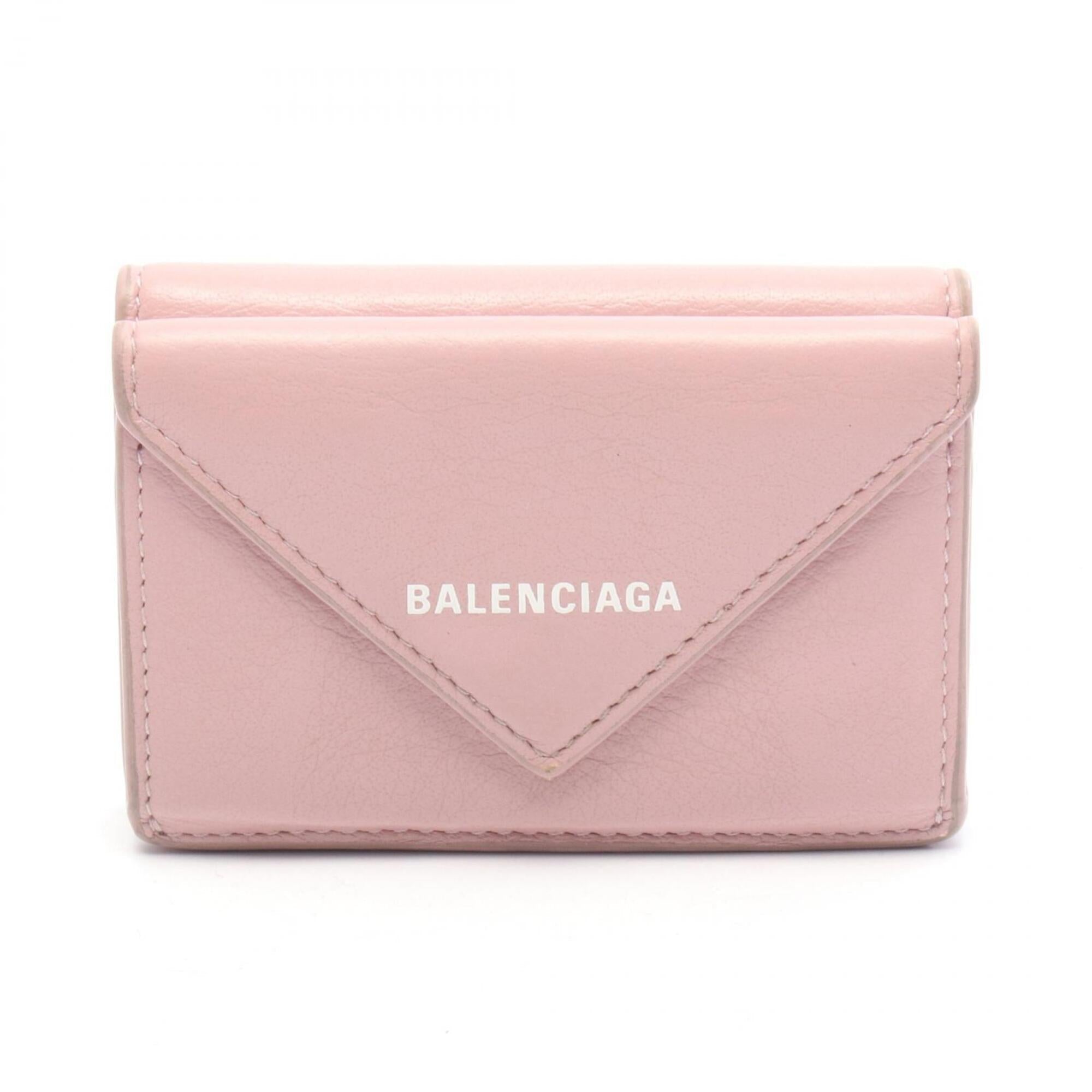 Balenciaga Pink Leather Wallet (Tri-Fold)