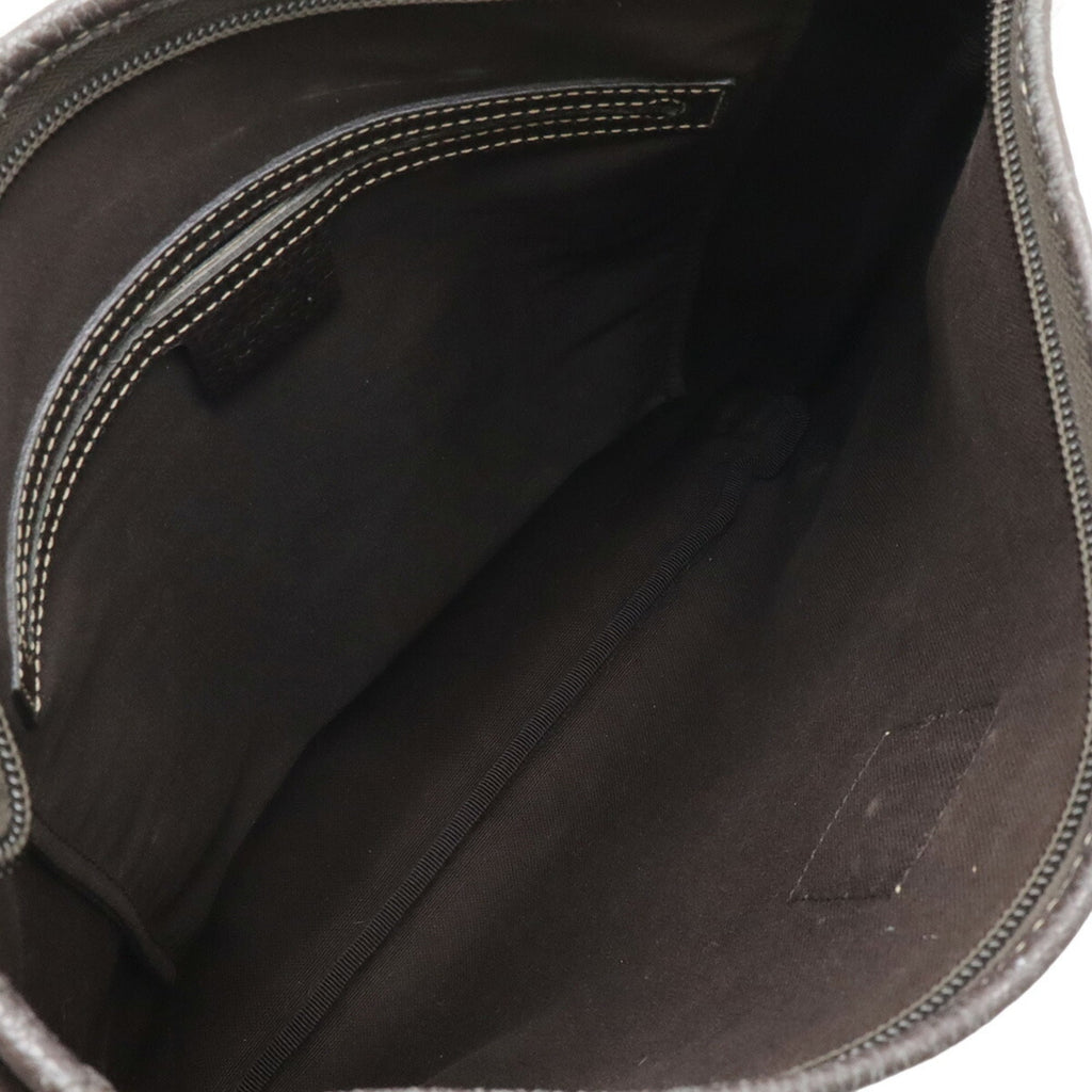 Gucci Beige Dark Brown Gg Crystal Coated Canvas Leather Shoulder Bag (Pre-Owned)