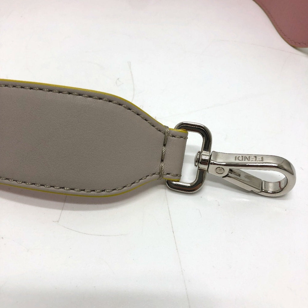 Fendi Gray Leather Chain/Shoulder Wallet