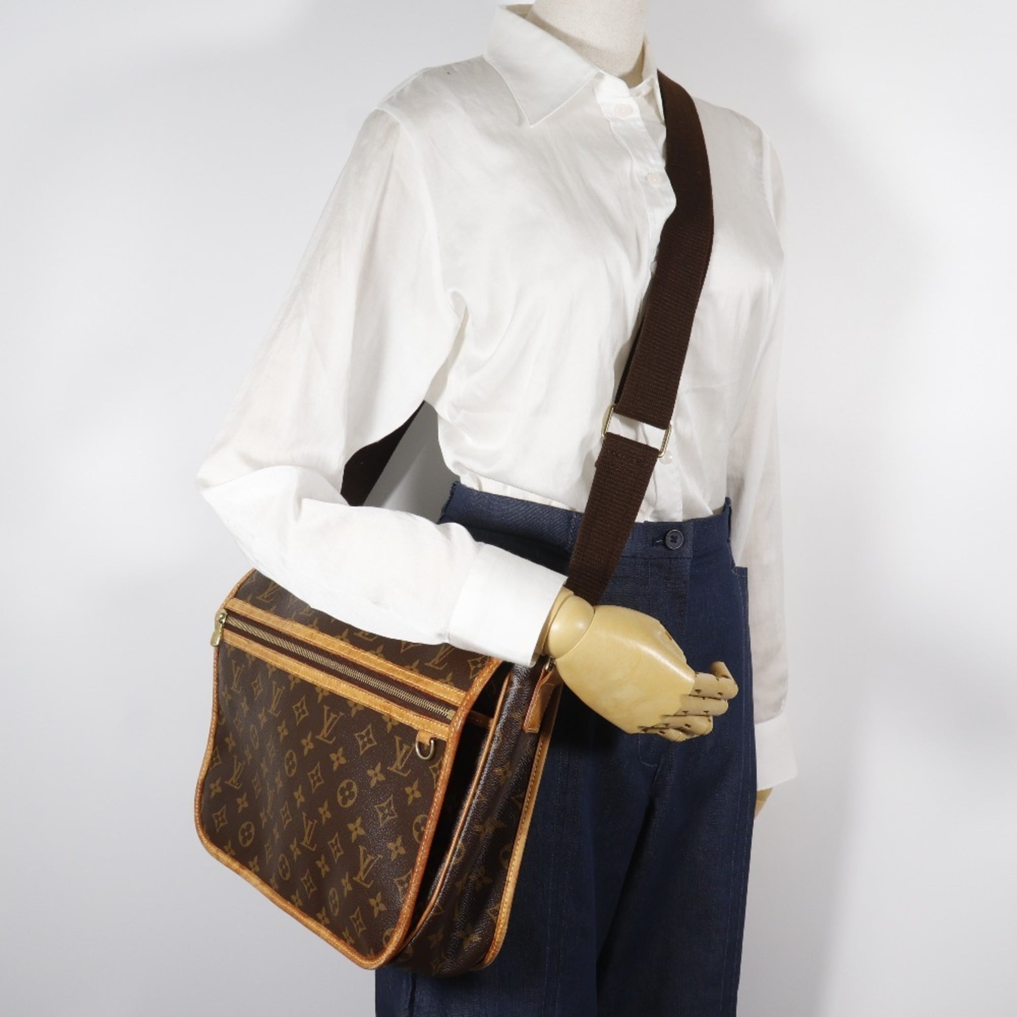 Louis Vuitton Brown Monogram Messenger Bag Shoulder Bag