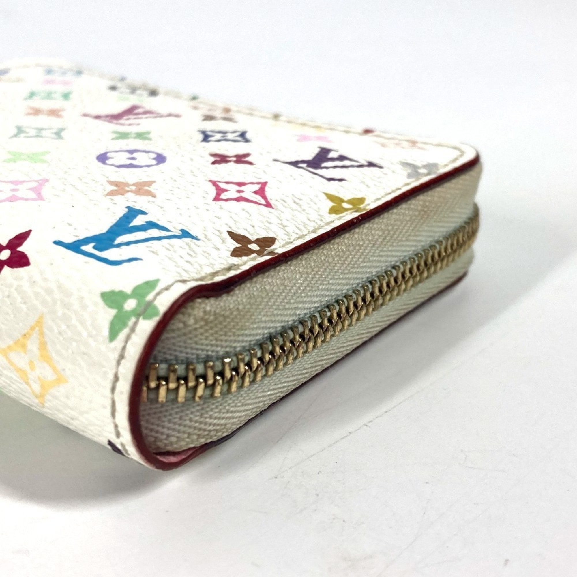 Louis Vuitton Monogram Multicolore Litchi White Monogram Multicolore Coin Purse/Coin Case