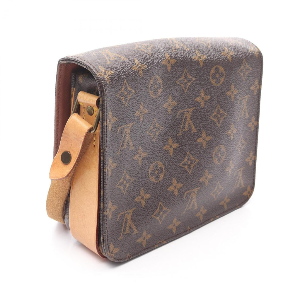 Louis Vuitton Monogram Brown Coated Canvas Leather Shoulder Bag
