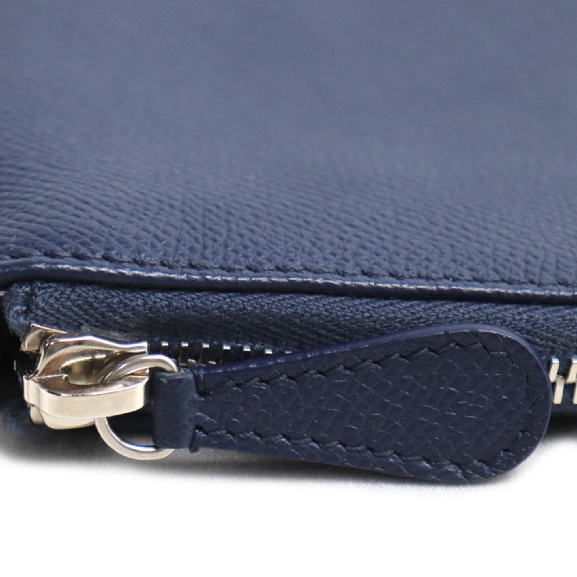 Balenciaga Navy Leather Clutch