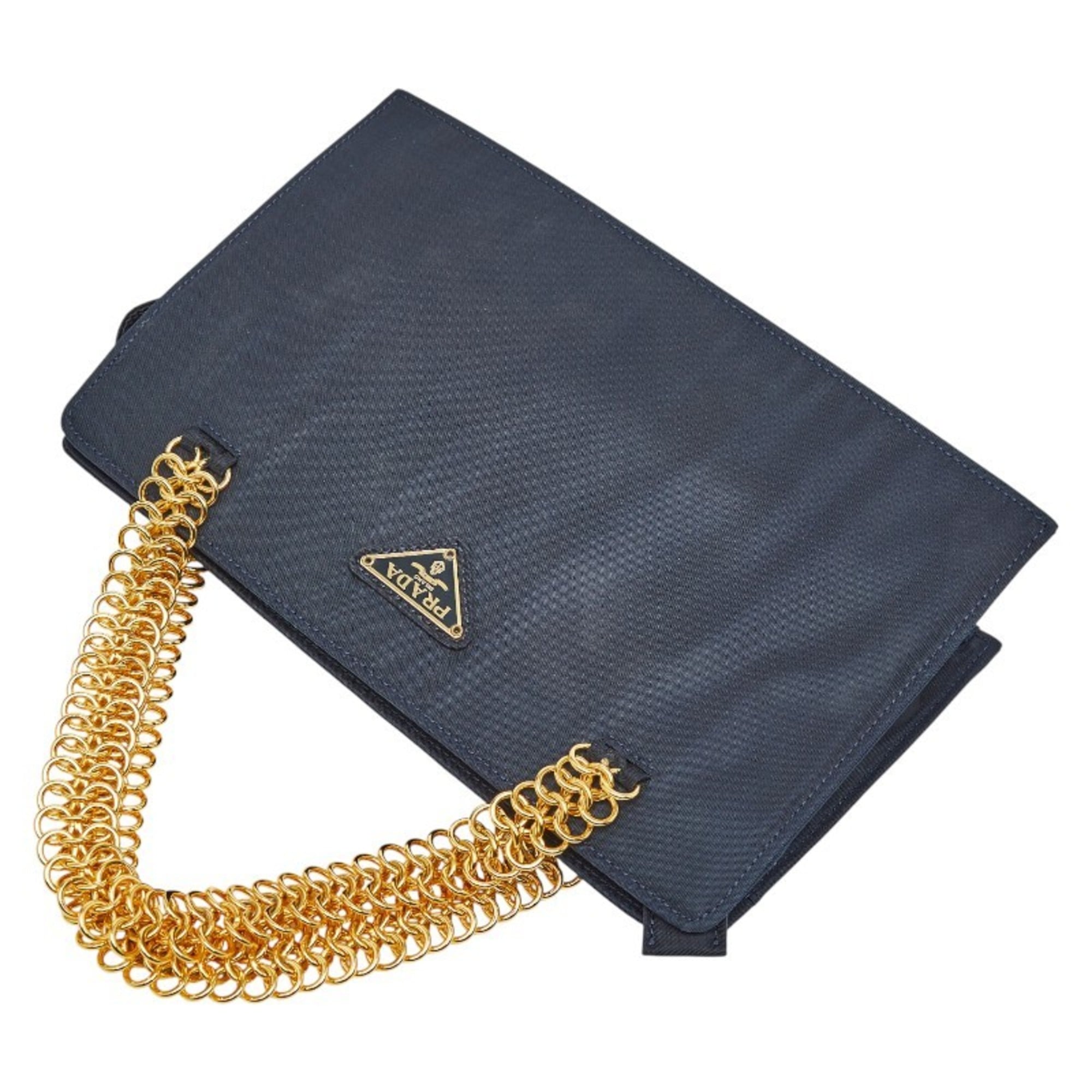 Prada Navy Nylon Handbag