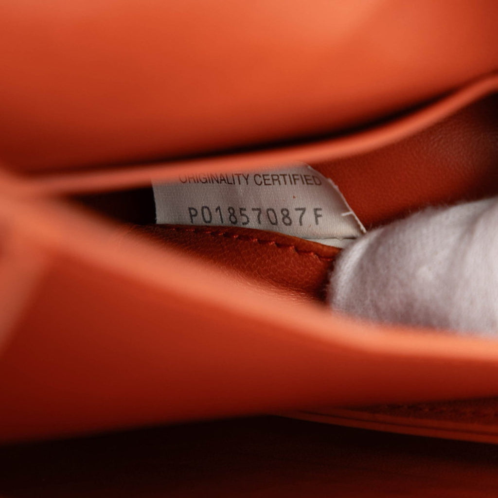 Bottega Veneta Orange Leather Handbag Shoulder Bag