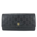 Gucci Black Gg Leather Wallet (Bi-Fold) (Pre-Owned)