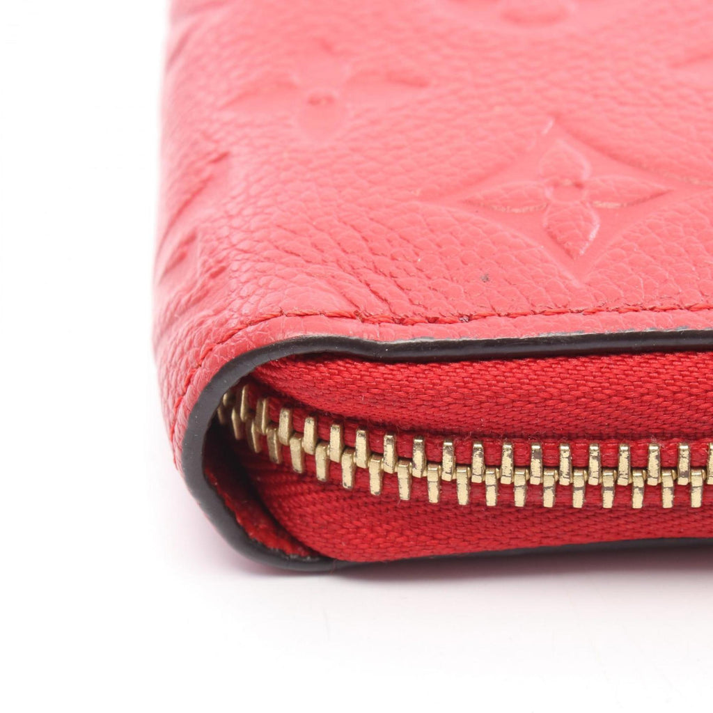 Louis Vuitton Red Color Sacrlet Monogram Empreinte Long Wallet