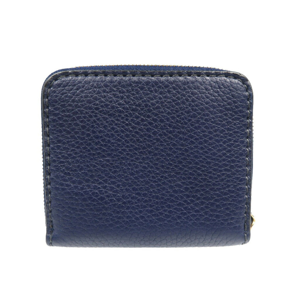 Christian Dior Navy Leather Wallet (Bi-Fold) (Pre-Owned)