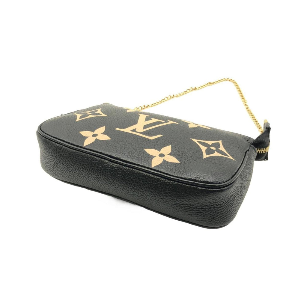 Louis Vuitton Beige Black Leather Pochette