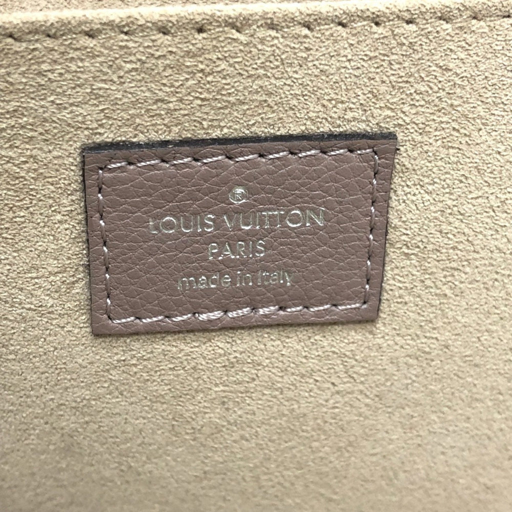 Louis Vuitton Beige Taupe Leather Clutch Bag Pochette