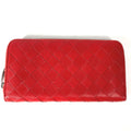 Bottega Veneta Red Leather Long Wallet (Bi-Fold)