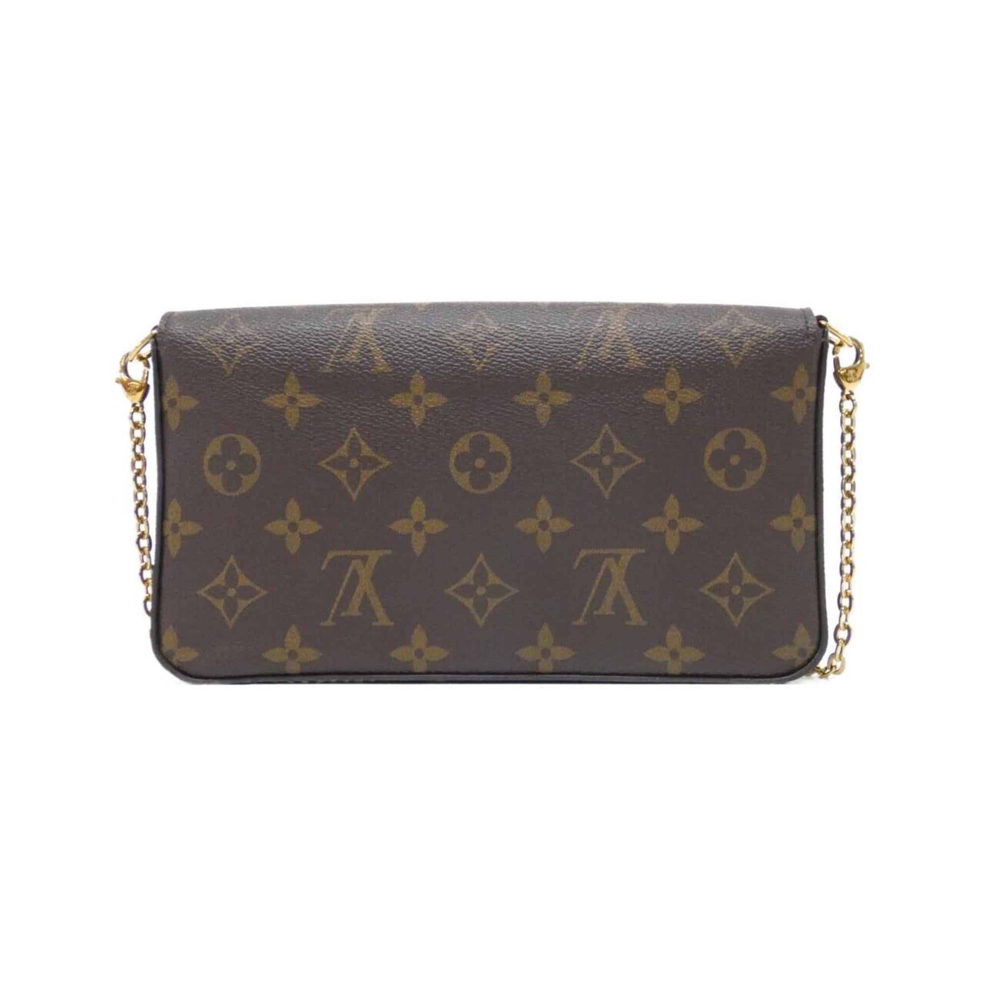 Louis Vuitton Marron Coated Canvas Pochette Shoulder Bag