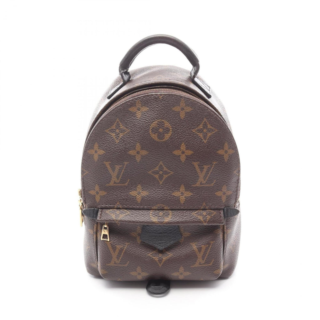 Louis Vuitton Black Brown Coated Canvas Leather Backpack