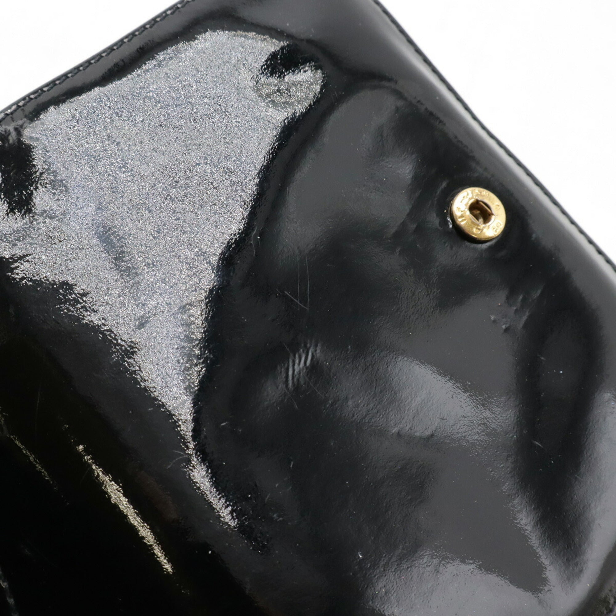 Chanel Black Patent Leather Wallet (Bi-Fold)