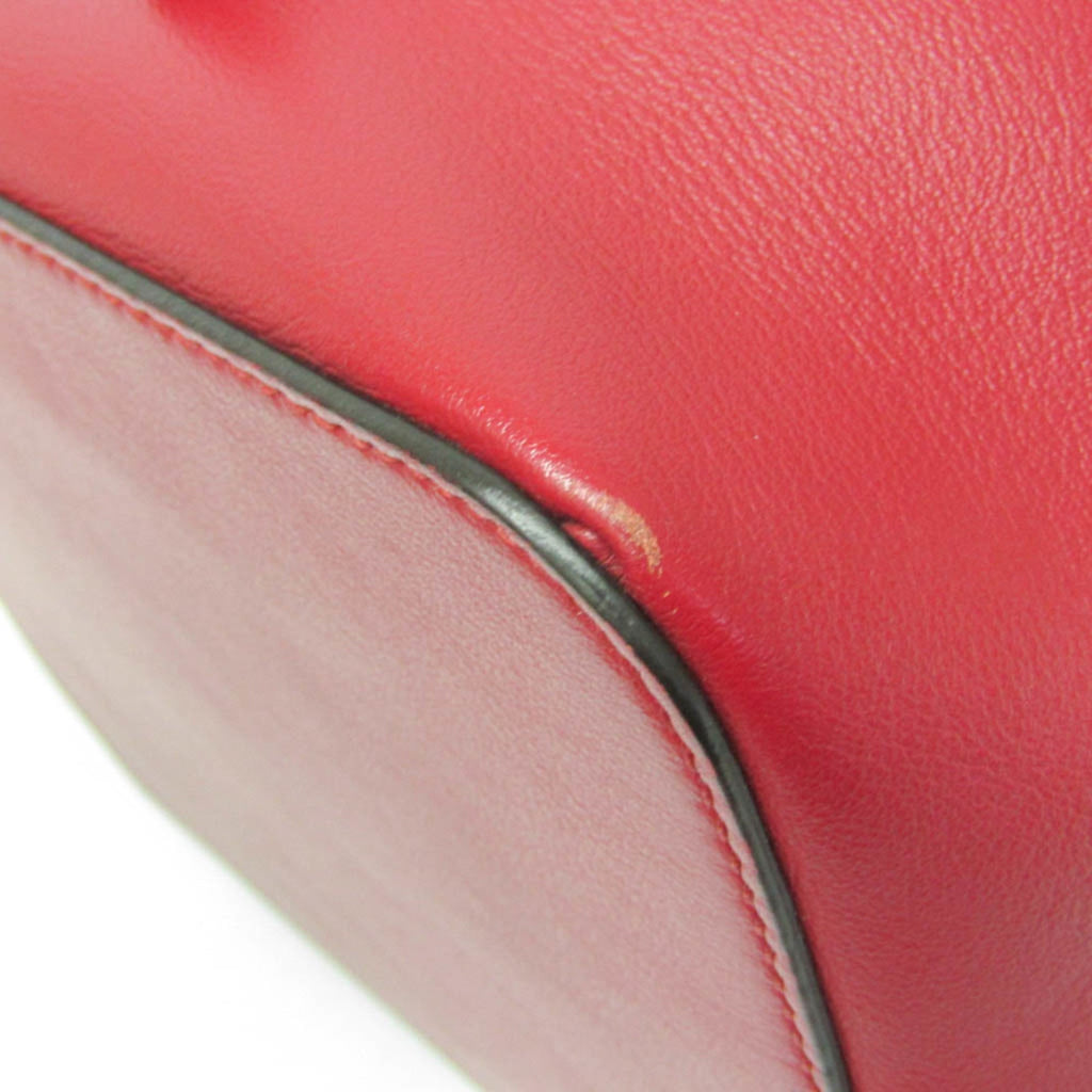 Fendi Red Color Leather Shoulder Bag