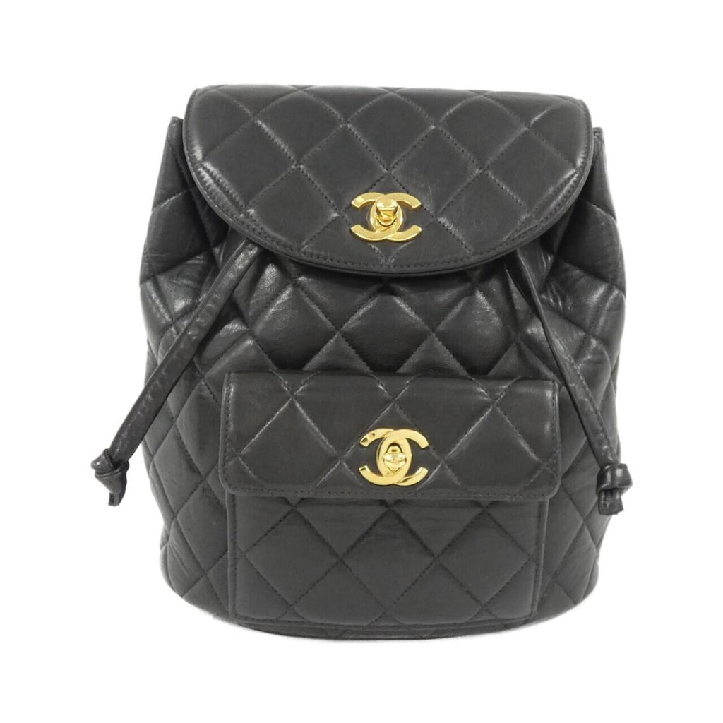 Chanel Black Leather Backpack