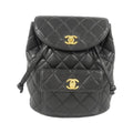 Chanel Black Leather Backpack