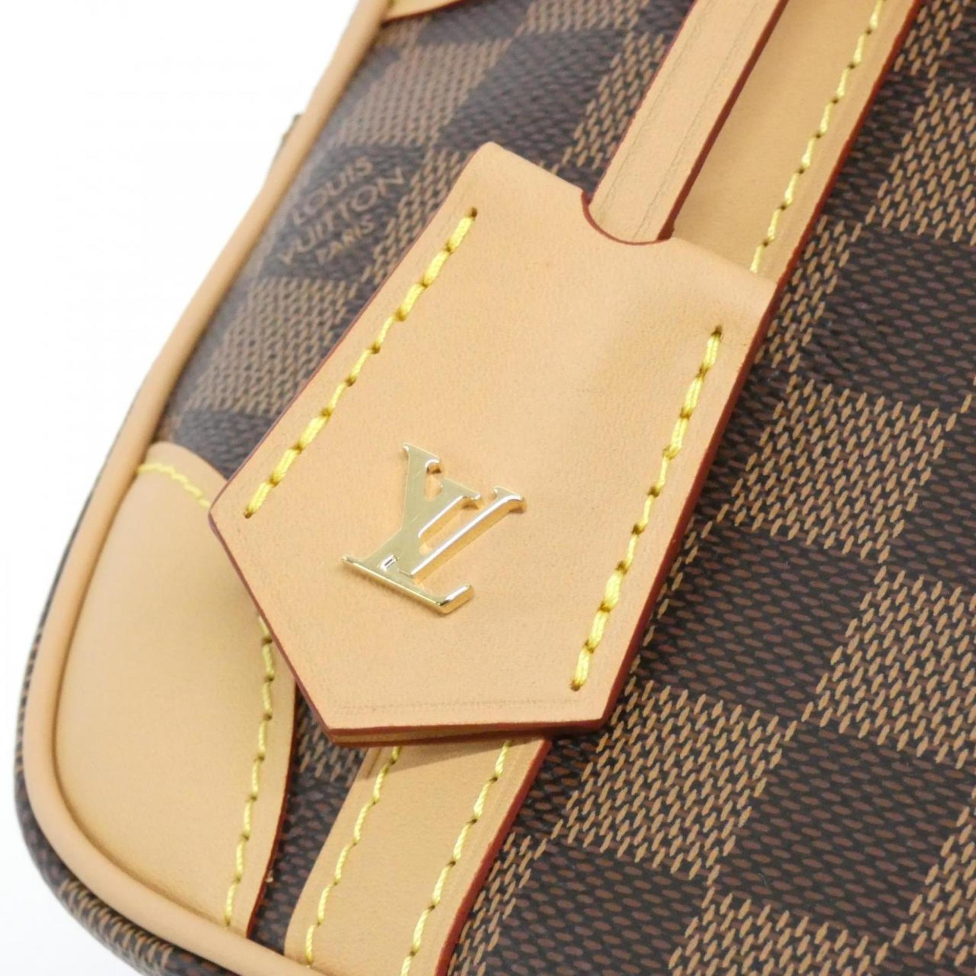 Louis Vuitton Brown Coated Canvas Shoulder Bag