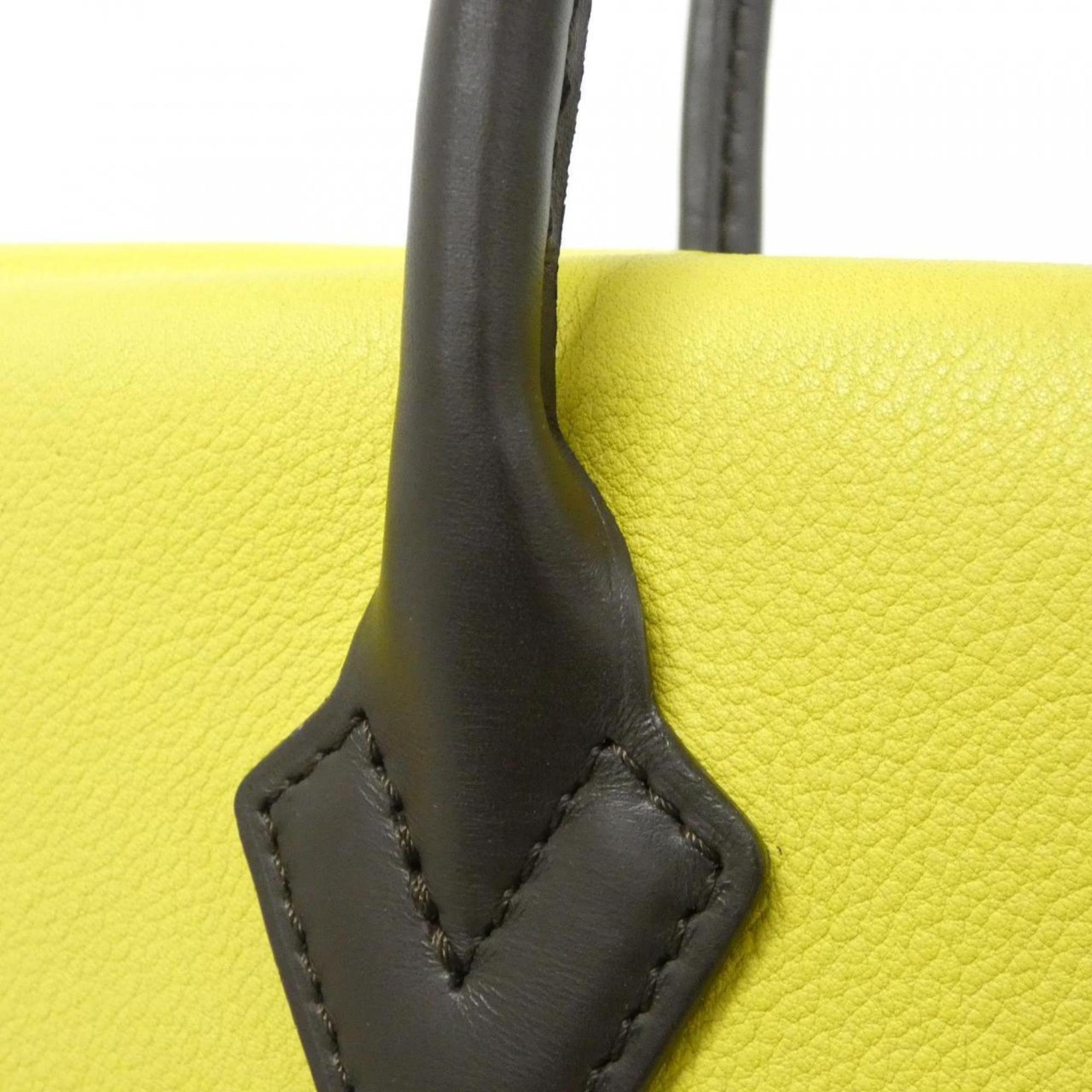 Louis Vuitton Citron Yellow Cuir Ombre Leather Leather Handbag