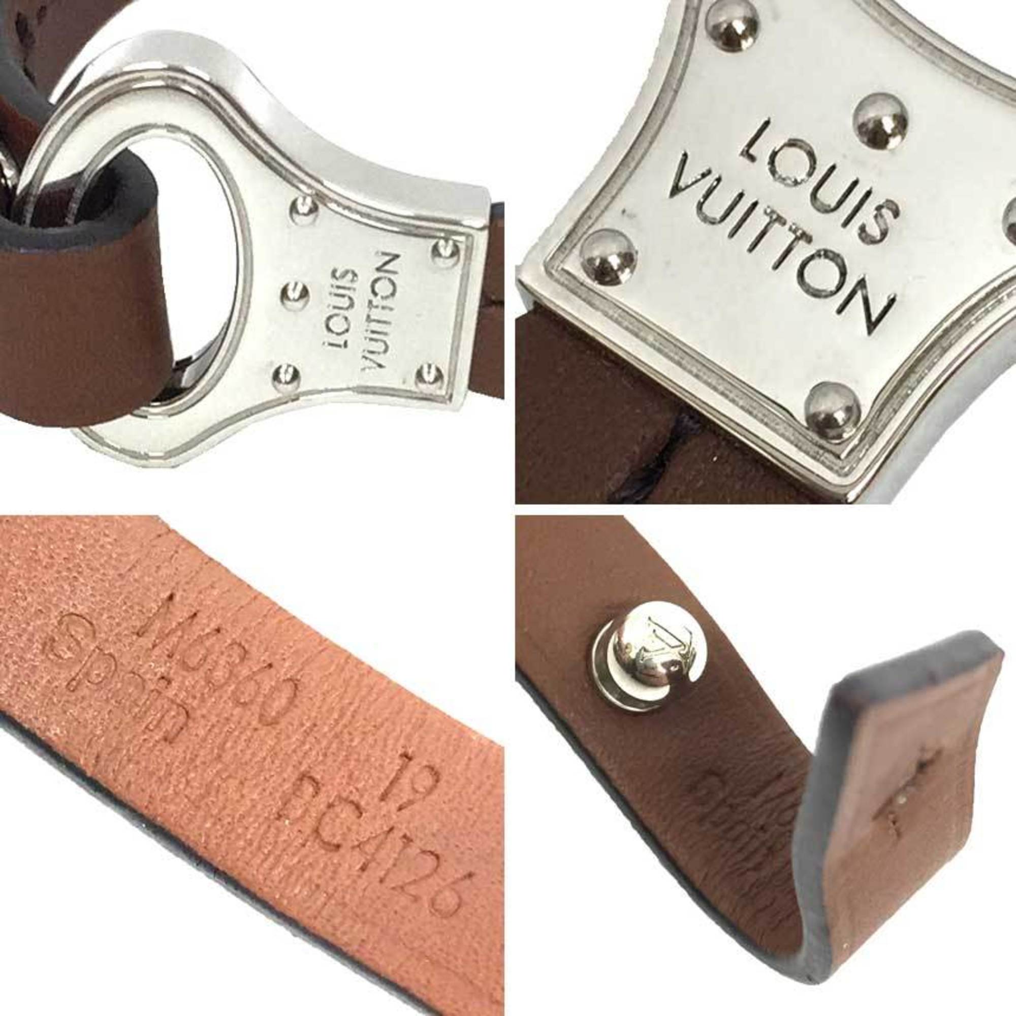 Louis Vuitton Brown Leather Charm Bracelet