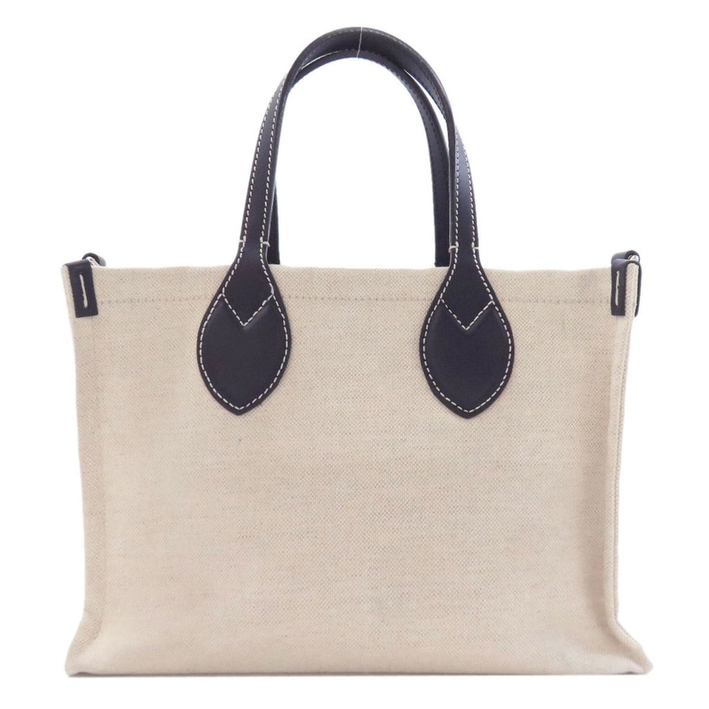Gucci Navy White Canvas Handbag (Pre-Owned)