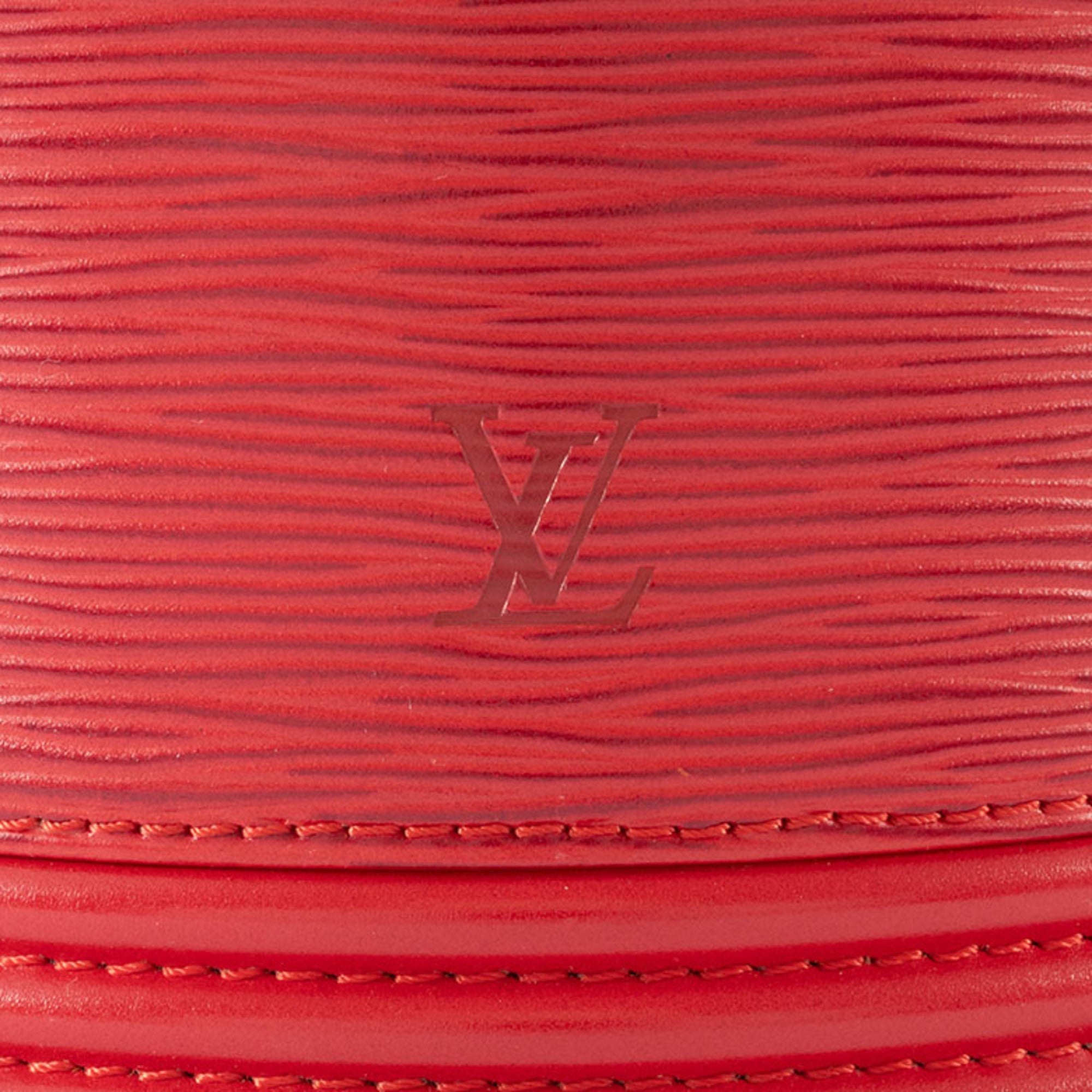 Louis Vuitton Castilian Red Epi Leather Handbag Vanity Bag