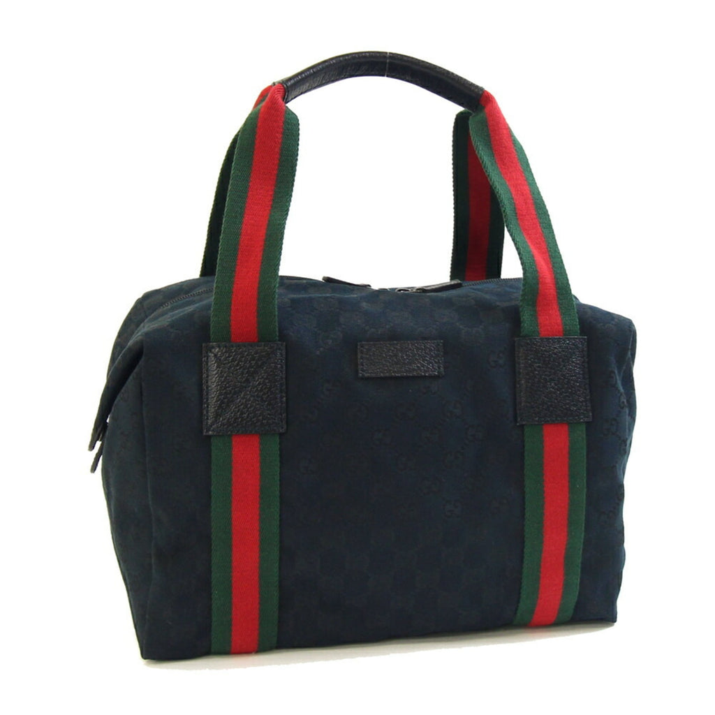 Gucci Black Canvas Leather Handbag (Pre-Owned)
