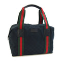Gucci Black Canvas Leather Handbag (Pre-Owned)
