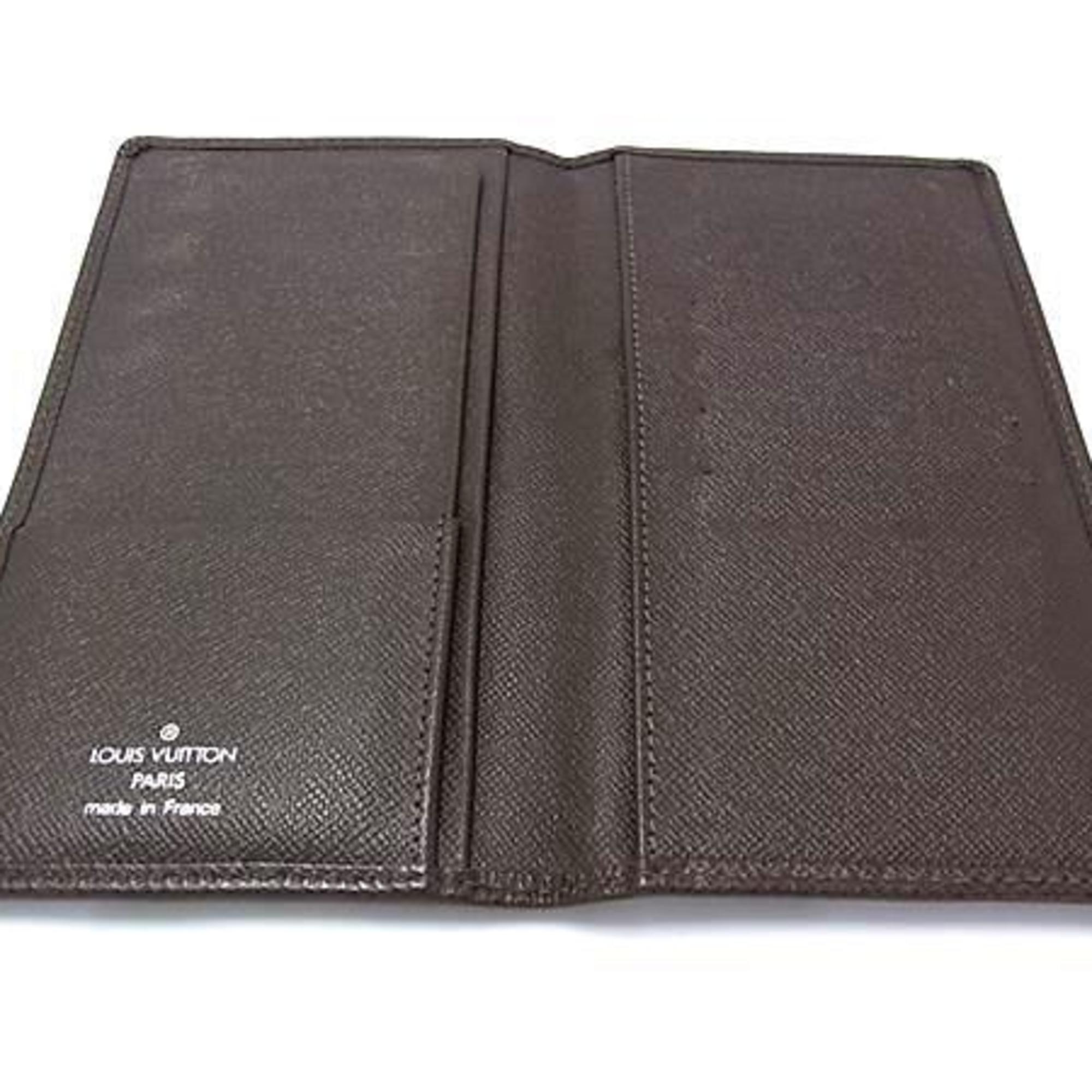 Louis Vuitton Brown Grizzly Taiga Leather Long Wallet