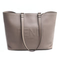 Fendi Gray Leather Tote Bag