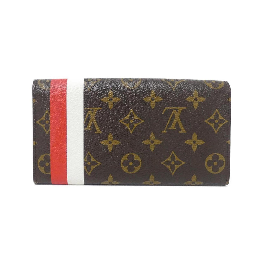 Louis Vuitton Marron Red Color Coated Canvas Long Wallet