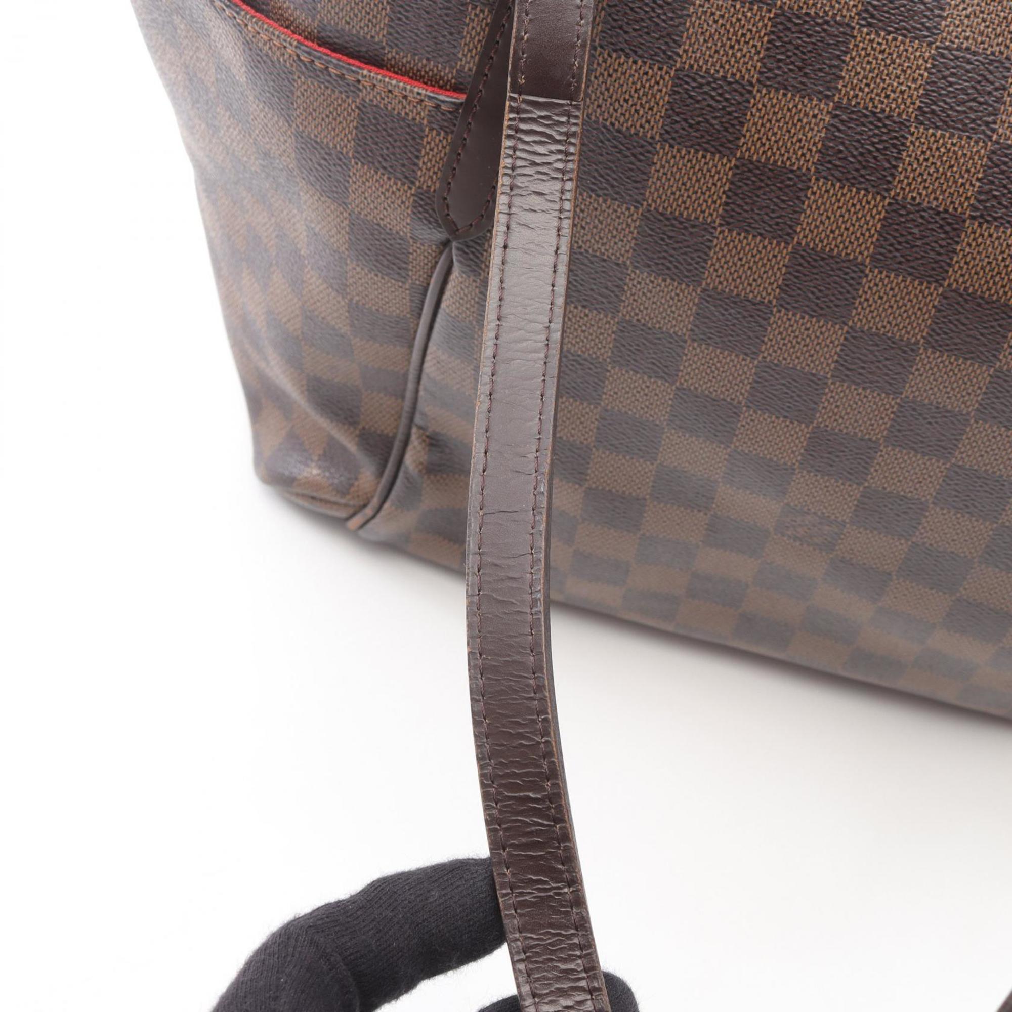 Louis Vuitton Brown Coated Canvas Leather Tote Bag