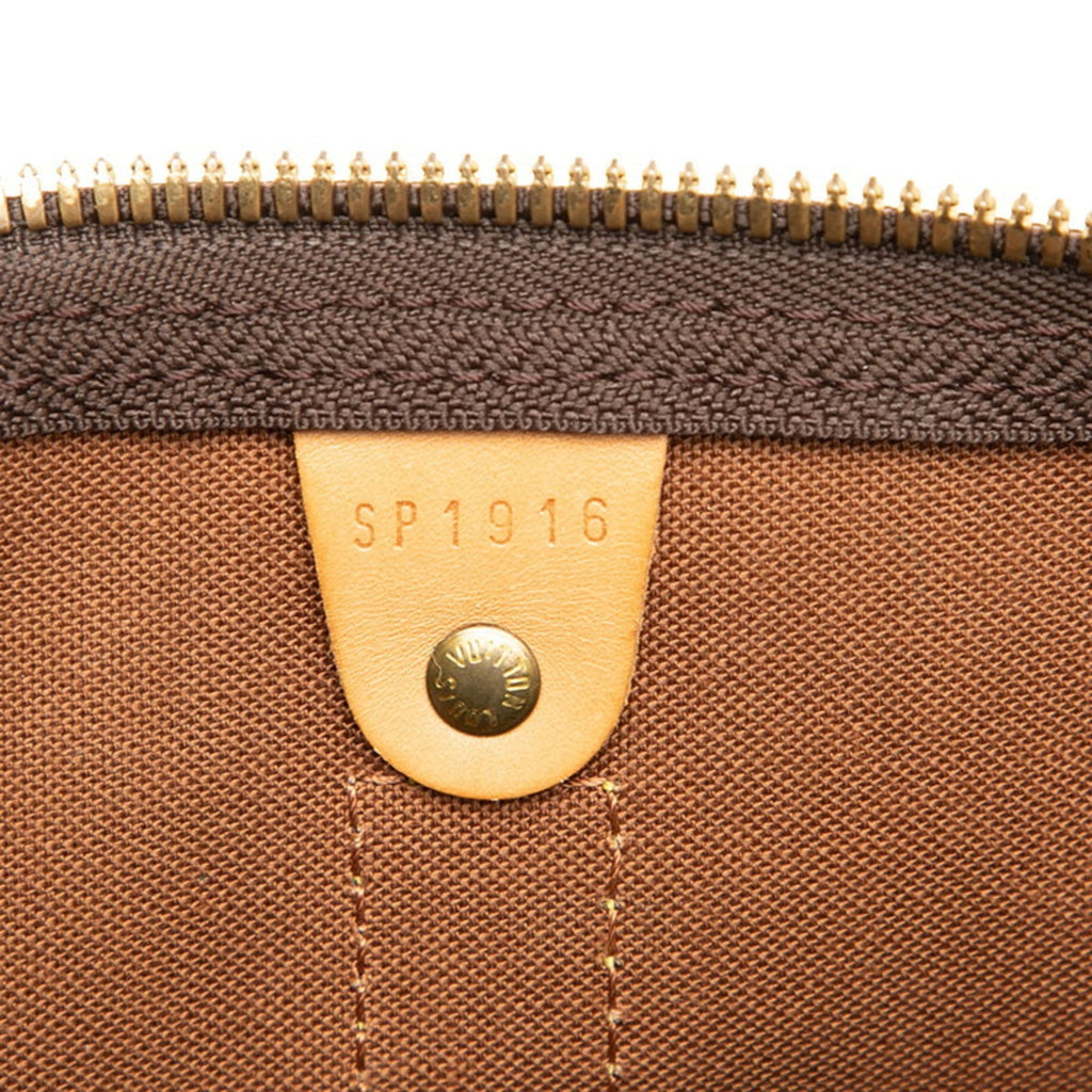 Louis Vuitton Brown Pvc Leather Boston Bag Handbag