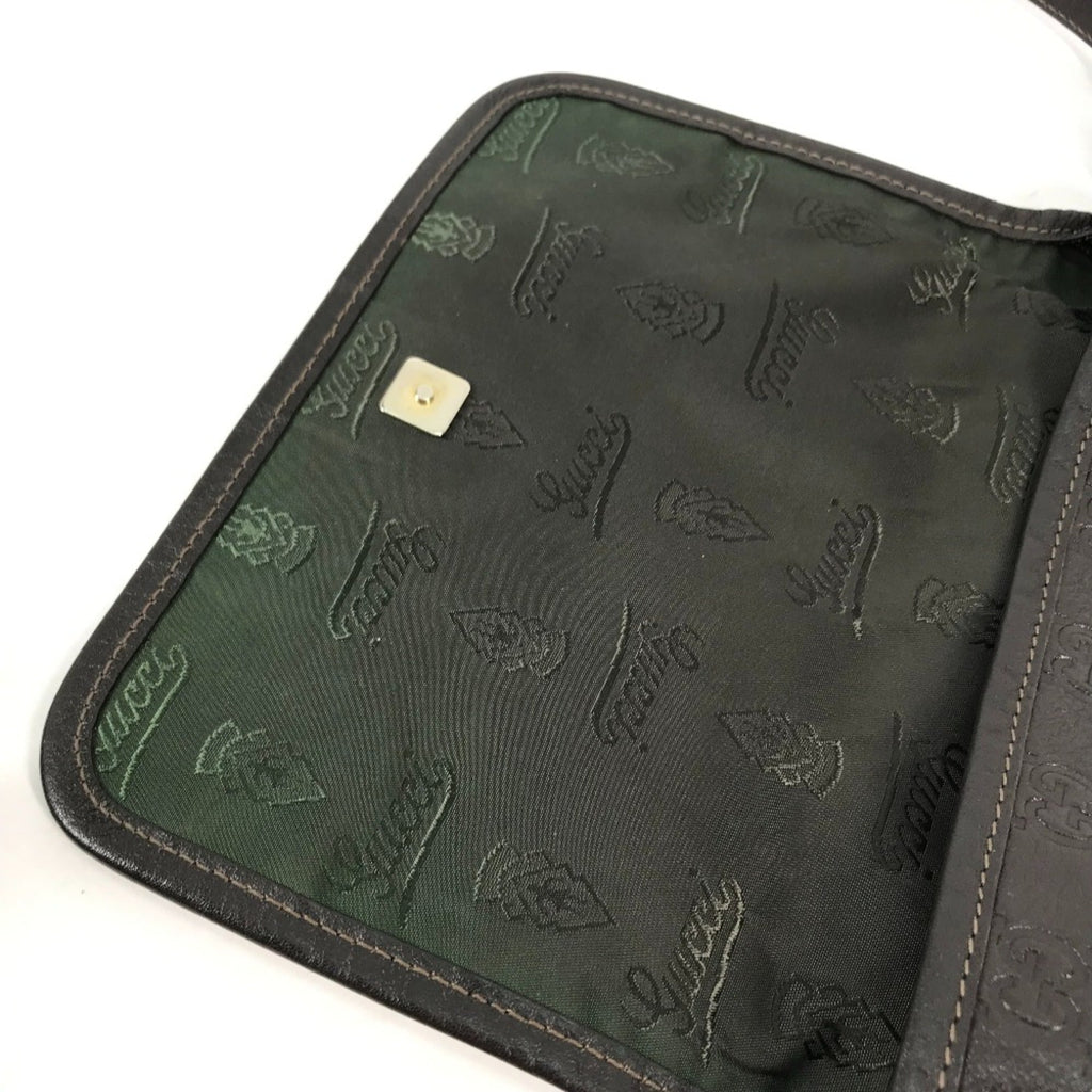 Gucci Brown Leather Shoulder Bag (Pre-Owned)