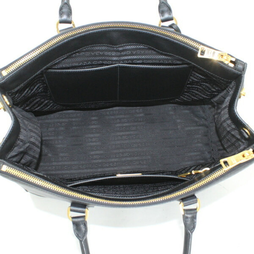 Prada Black Nero Saffiano Lux Handbag Shoulder Bag Tote Bag