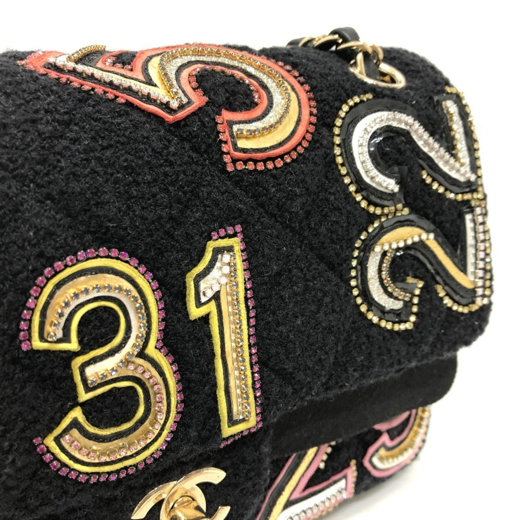 Chanel Black Canvas Shoulder Bag