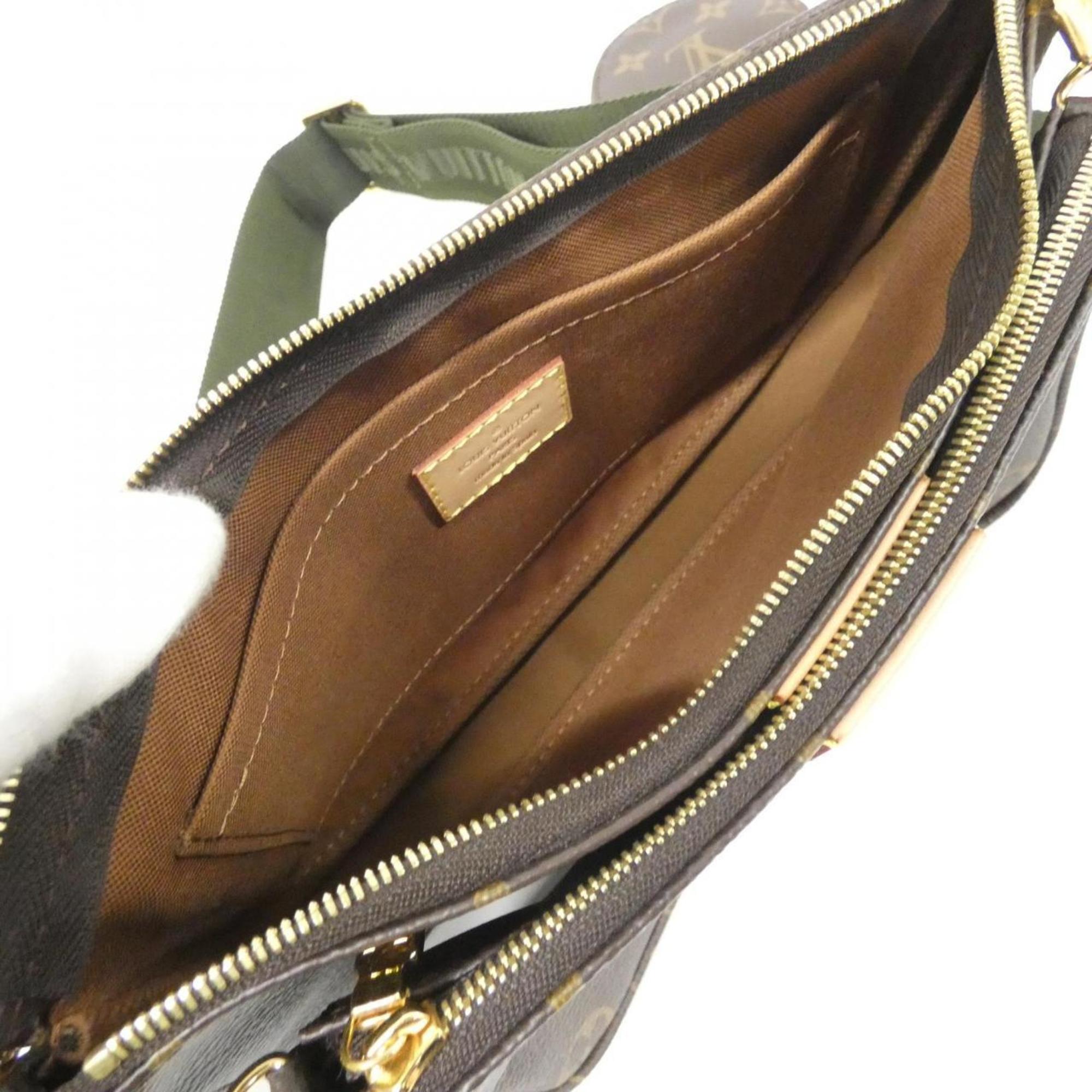 Louis Vuitton Brown Khaki Coated Canvas Pochette Shoulder Bag
