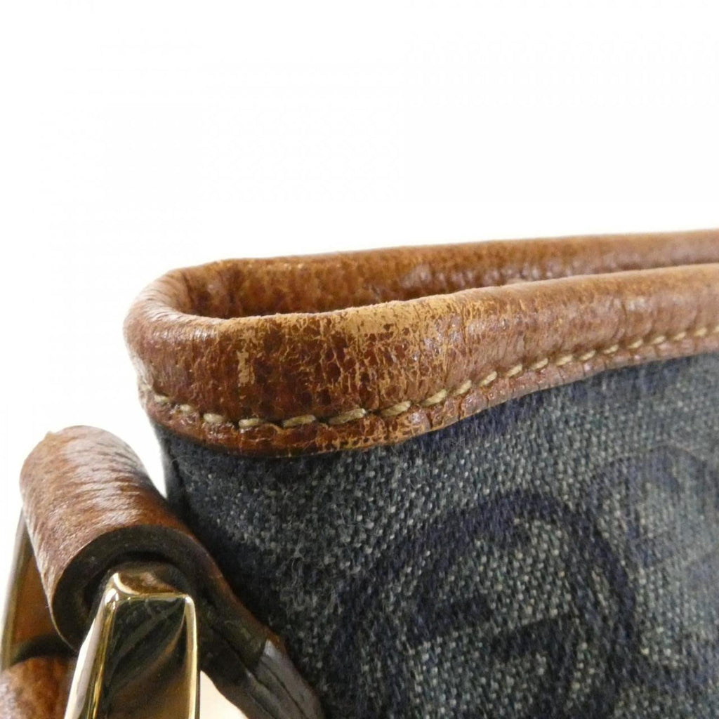 Gucci Dark Blue Canvas Shoulder Bag (Pre-Owned)