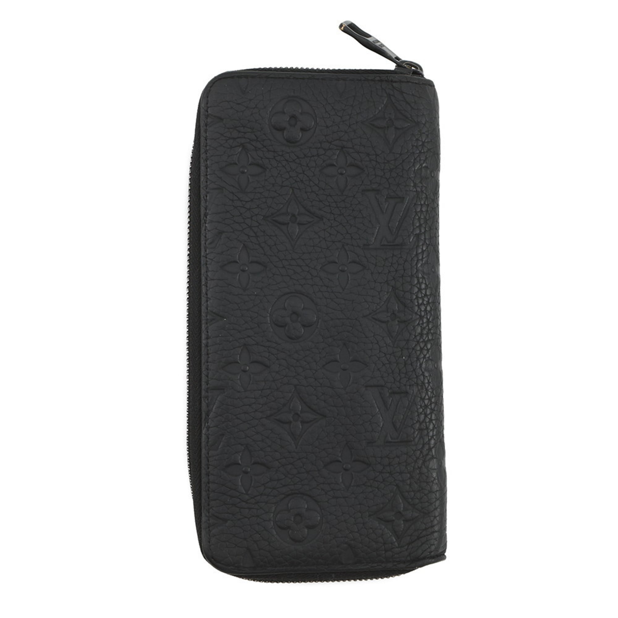 Louis Vuitton Black Noir Leather Long Wallet