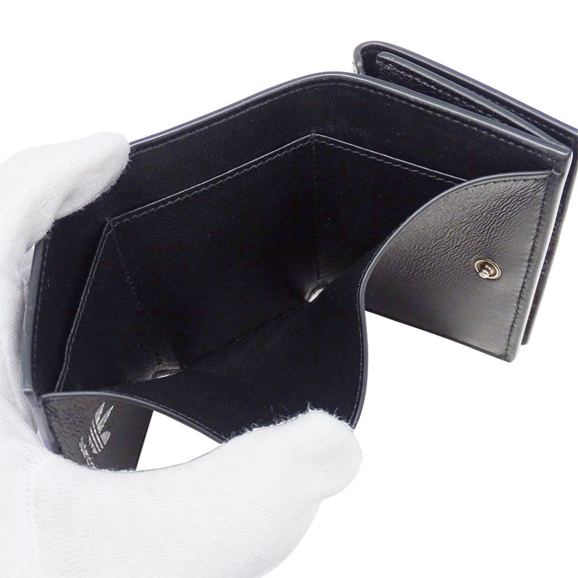 Balenciaga Black Leather Wallet (Tri-Fold)