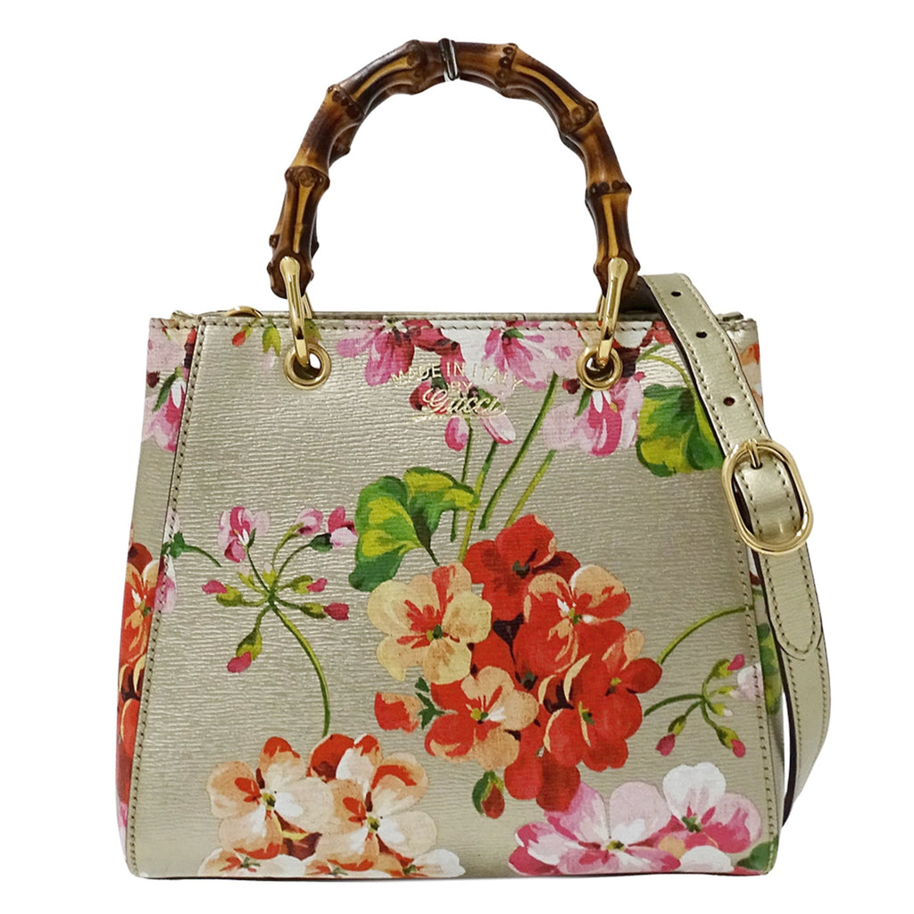 Gucci Gold Leather Handbag Shoulder Bag (Pre-Owned)