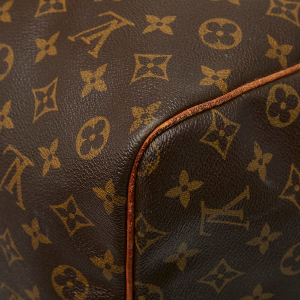 Louis Vuitton Brown Pvc Leather Boston Bag
