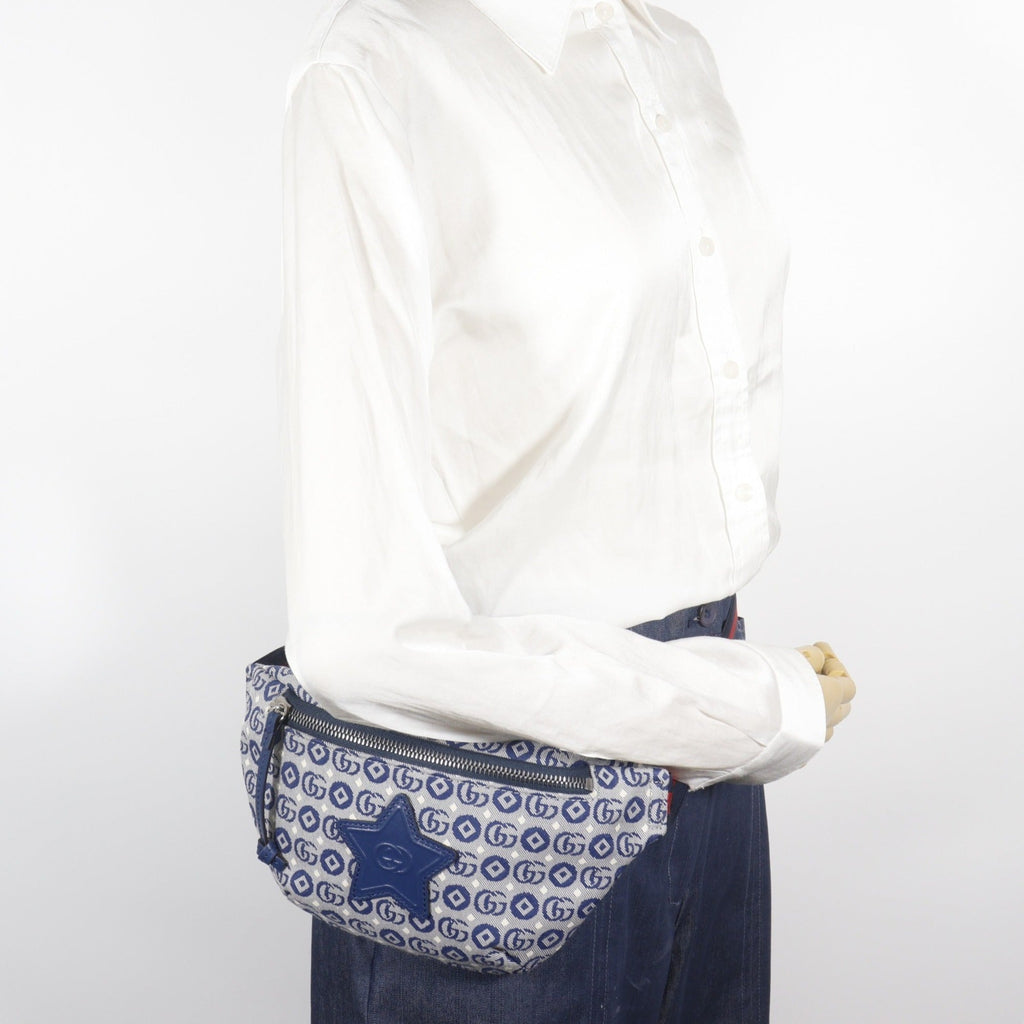 Gucci Navy Canvas Fanny Pack (Pre-Owned)