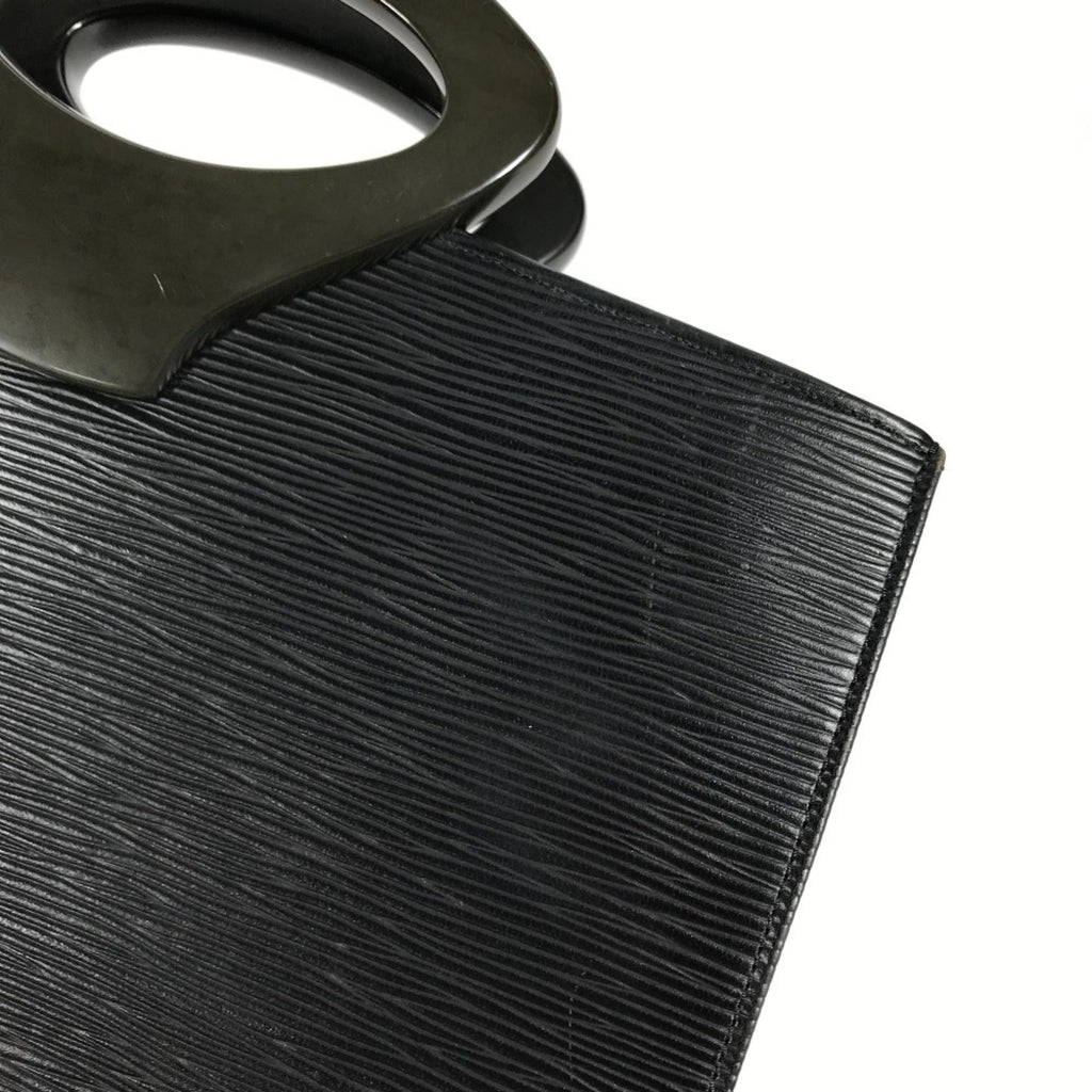 Louis Vuitton Black Galle Noir Epi Leather Handbag Tote Bag