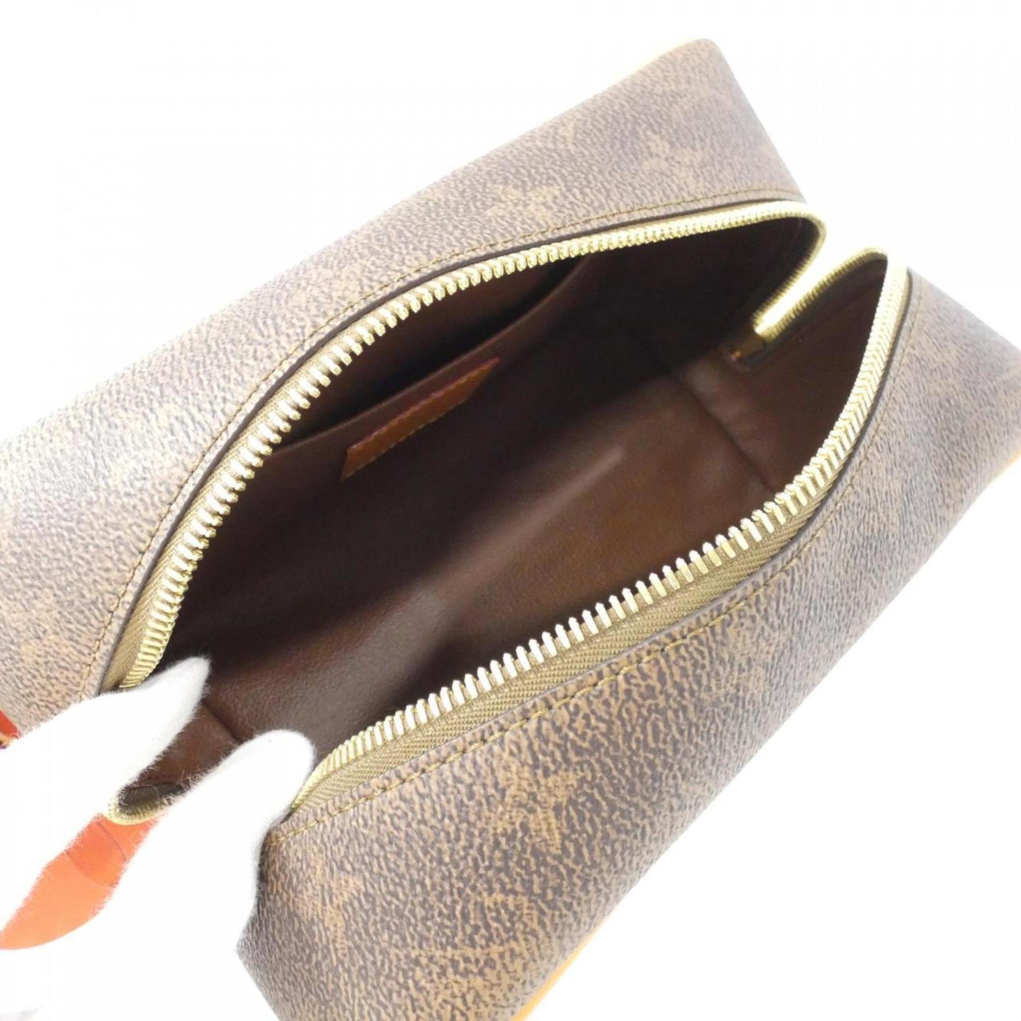 Louis Vuitton Marron Coated Canvas Pouch