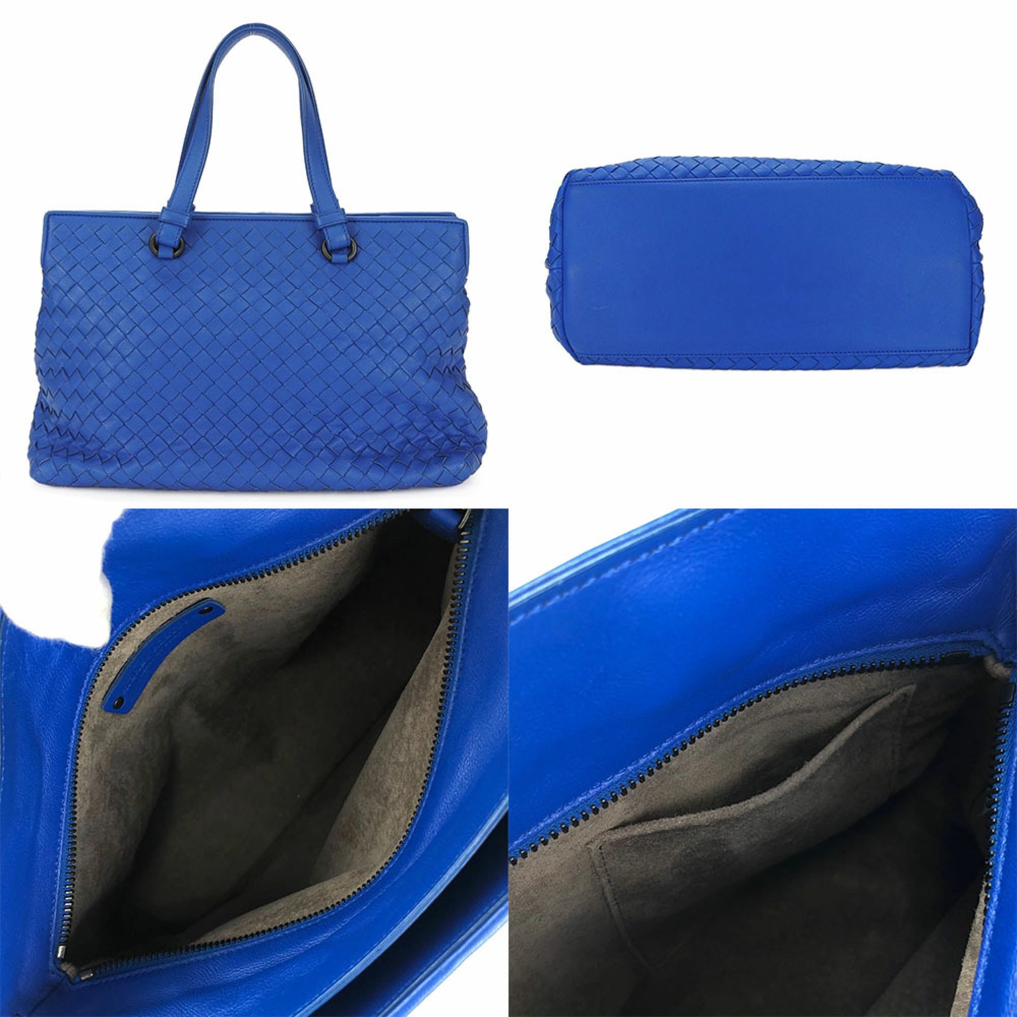 Bottega Veneta Intrecciato Blue Intrecciato Handbag