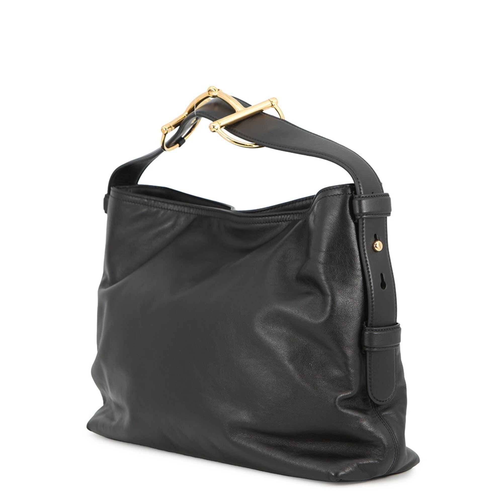 Gucci Black Leather Handbag Tote Bag (Pre-Owned)