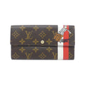 Louis Vuitton Marron Red Color Coated Canvas Long Wallet