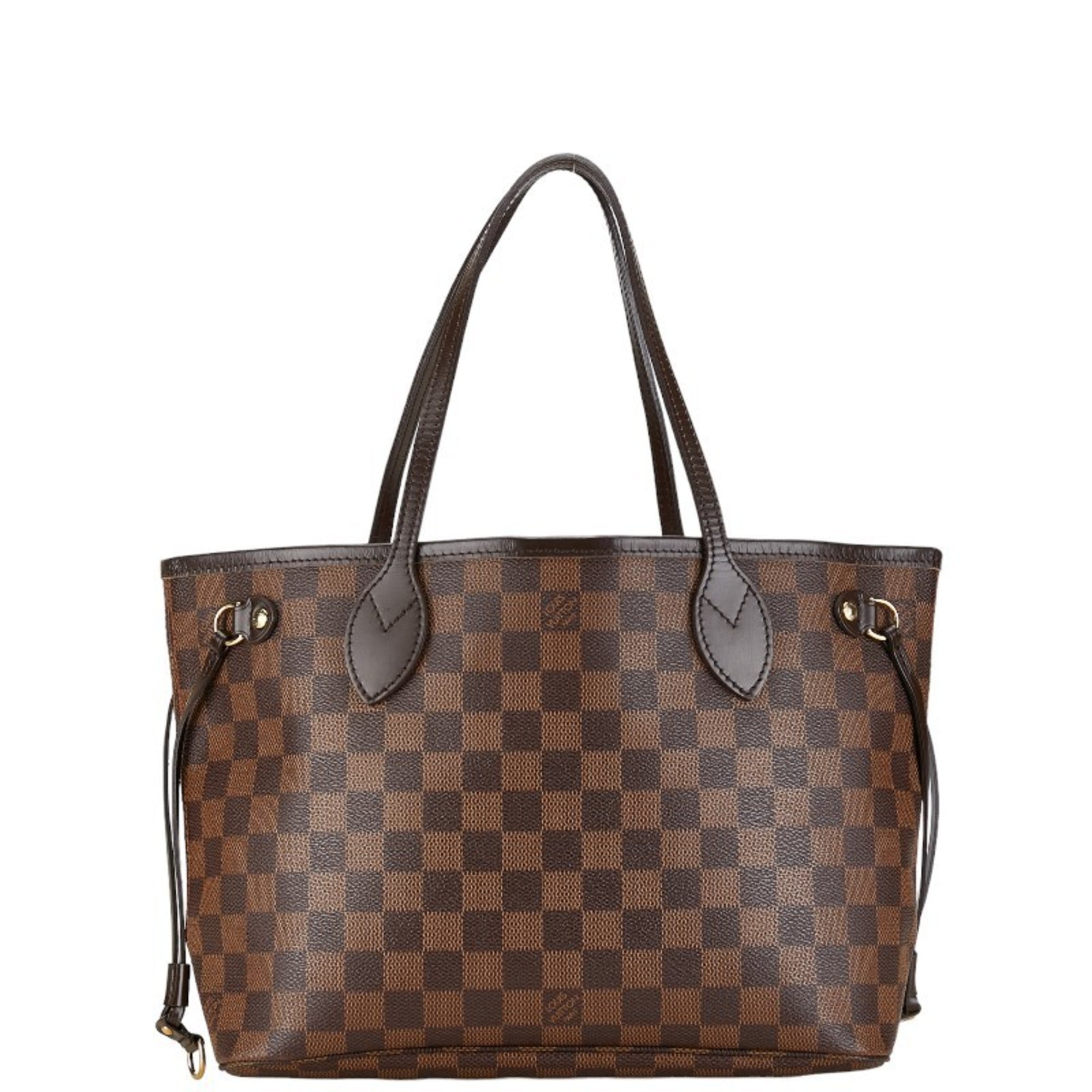 Louis Vuitton Brown Pvc Leather Handbag Pochette Pouch Tote Bag