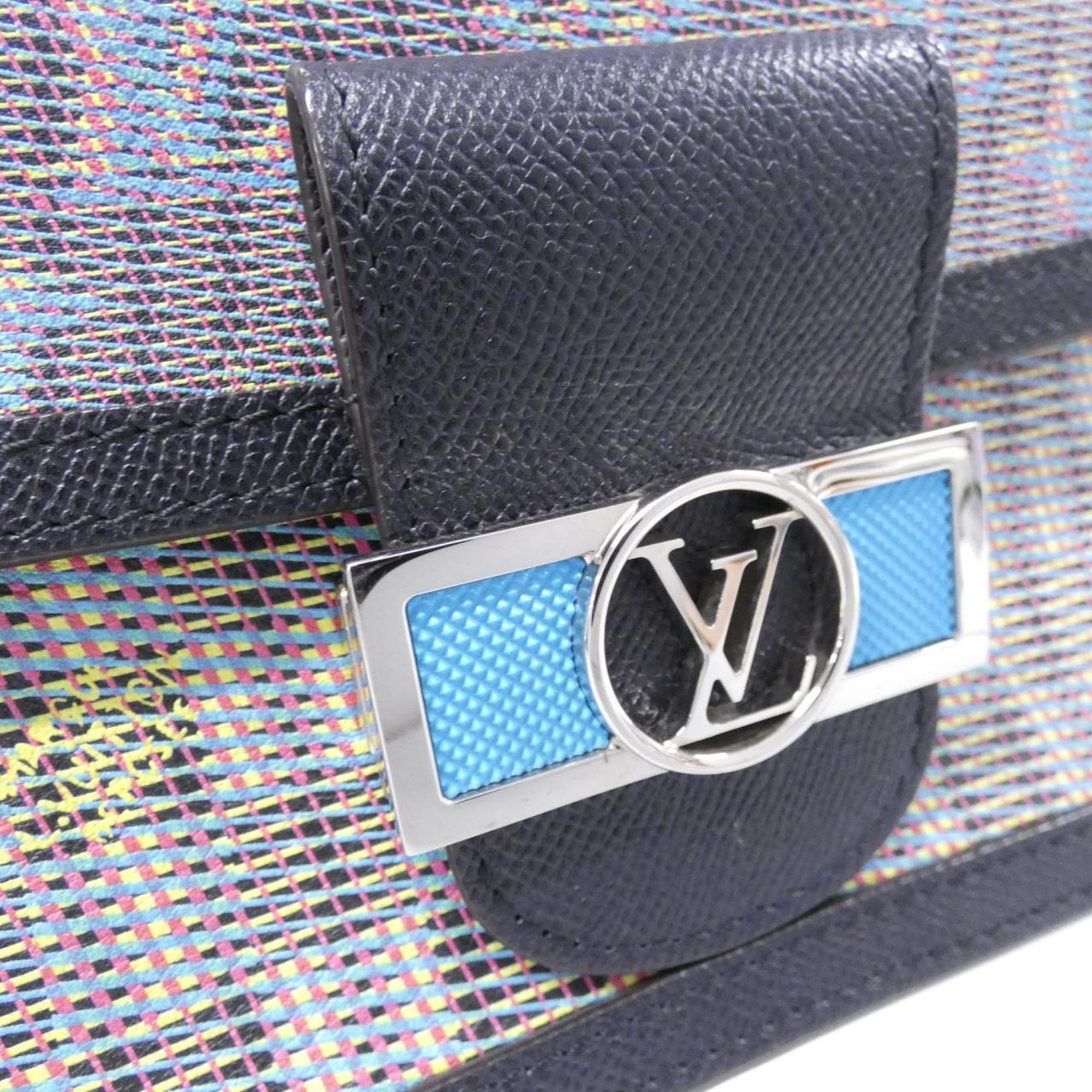 Louis Vuitton Blue Leather Shoulder Bag